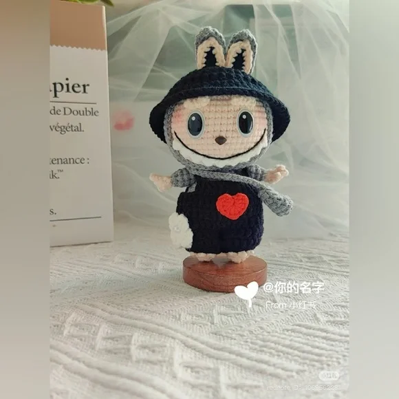 Crochet Labubu Doll-Unique Stuffed Toy-Cute Delicate Crochet Doll-Gift for Kids - Picture 10 of 10